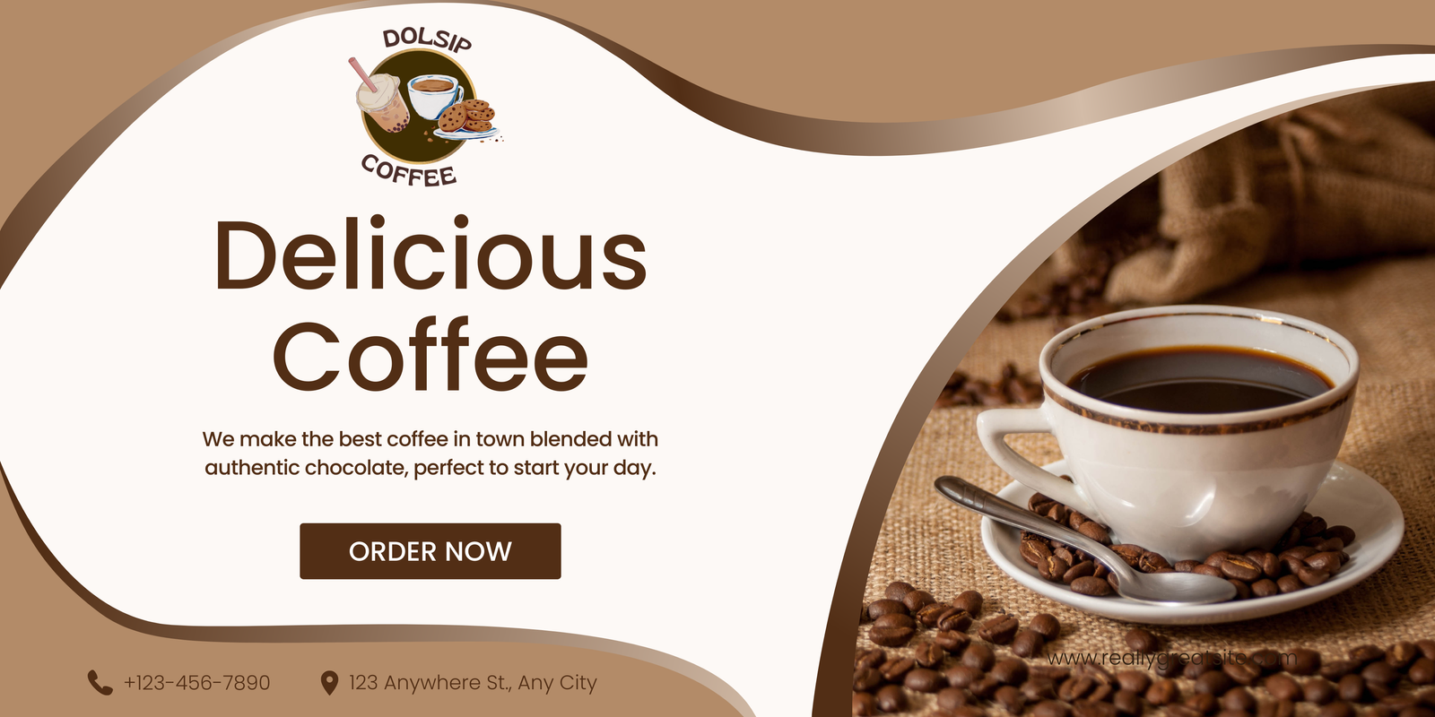 Brown Gradient Elegant Coffee Shop Banner (1)